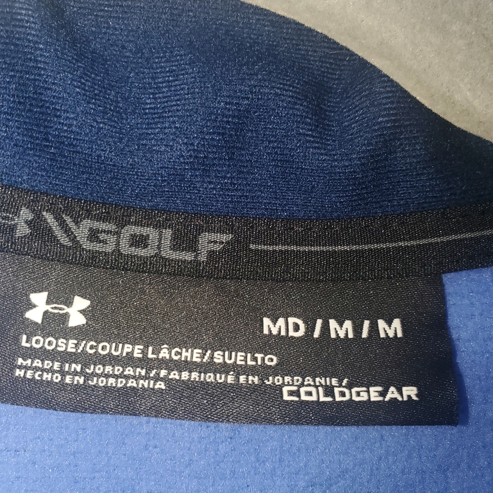 Under Armour Men's Blue Golf Pullover - Picture 3 of 5